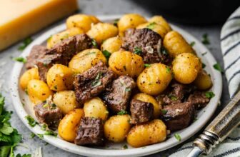 Air Fryer Steak Bites and Gnocchi